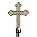 Church Cross Gold Metal Flagpole Ornament